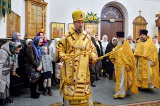 Патриарший Экзарх возглавил престольное торжество Никольского храма микрорайона Сокол города Минска